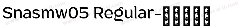 Snasmw05 Regular字体转换